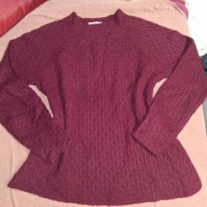 St. John's Bay Burgundy Crew Neck Sweater